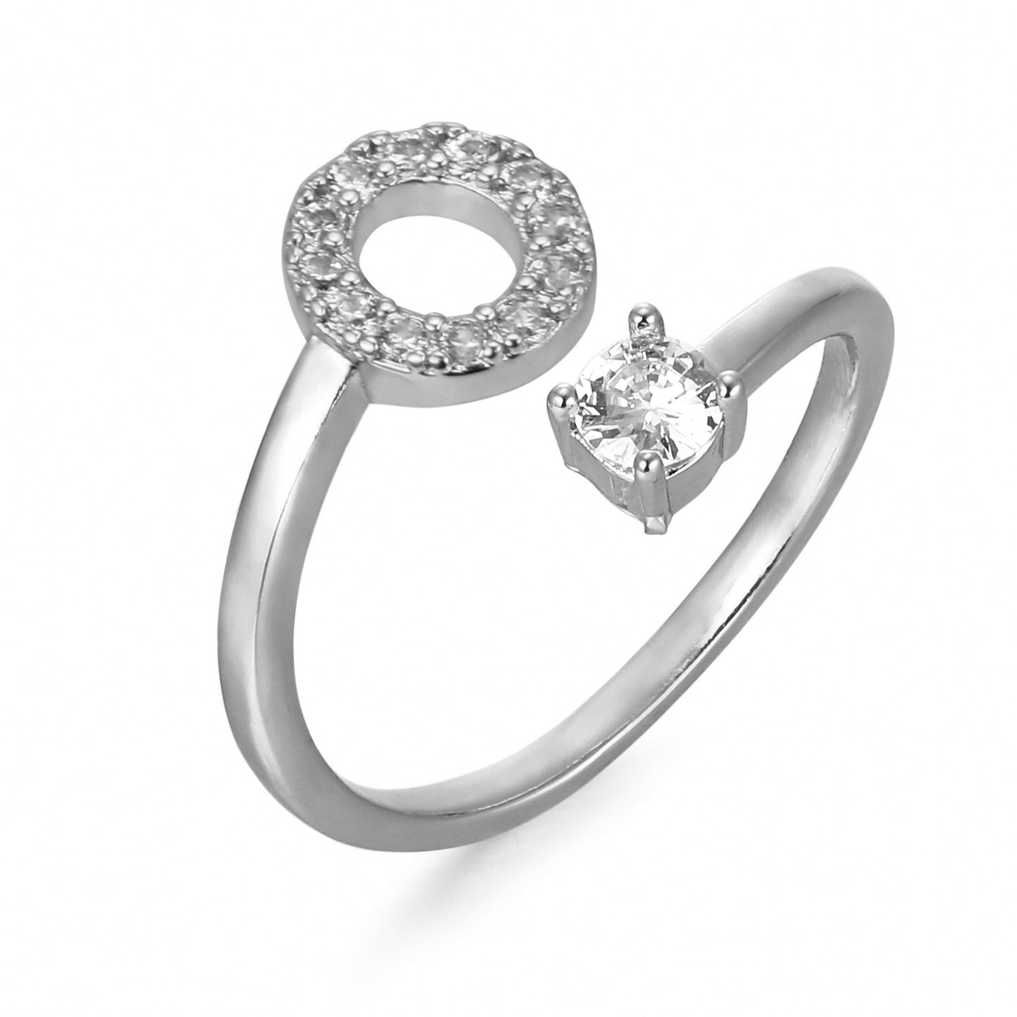 Personalized Elegant Letter Ring with Adjustable Fit