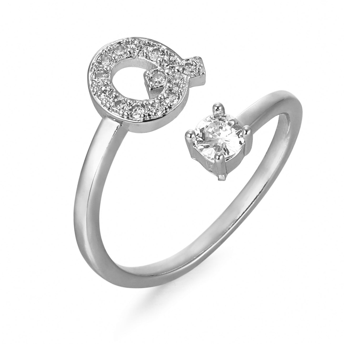 Personalized Elegant Letter Ring with Adjustable Fit