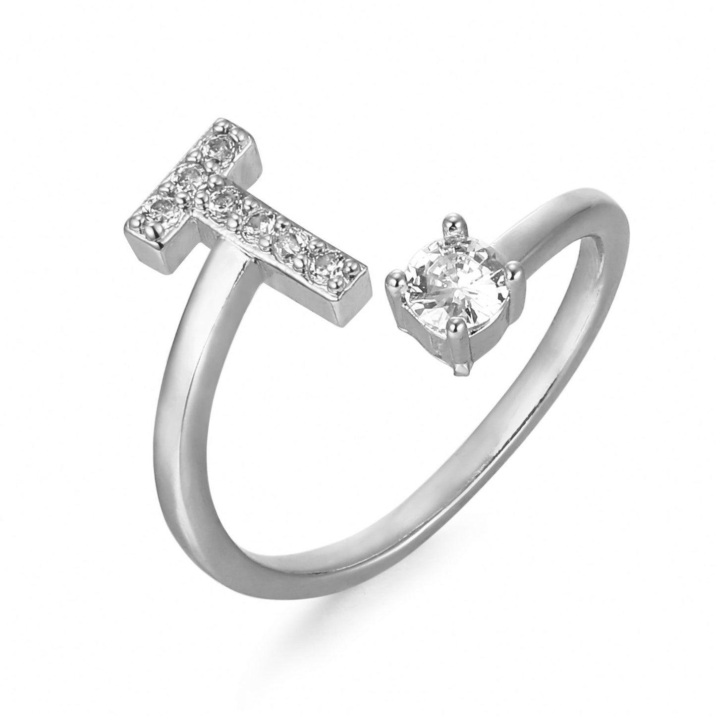 Personalized Elegant Letter Ring with Adjustable Fit
