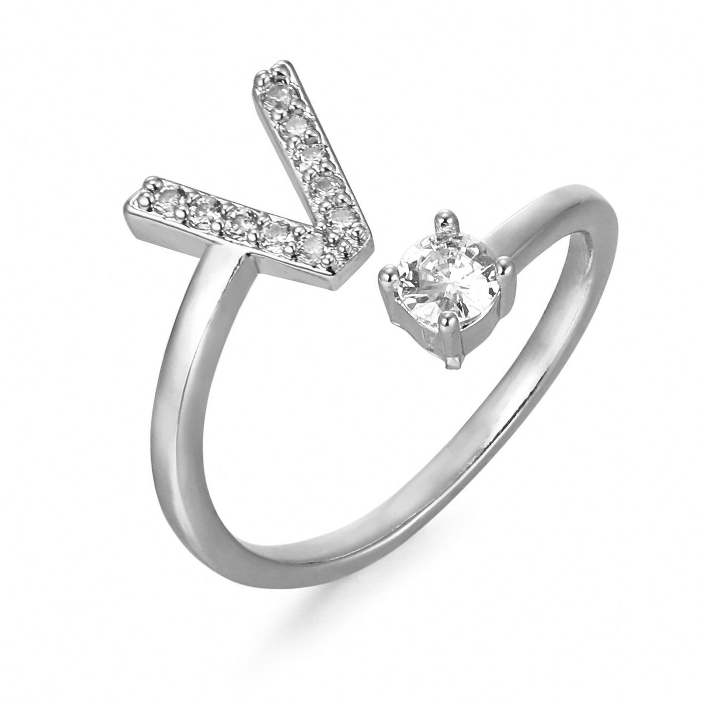 Personalized Elegant Letter Ring with Adjustable Fit