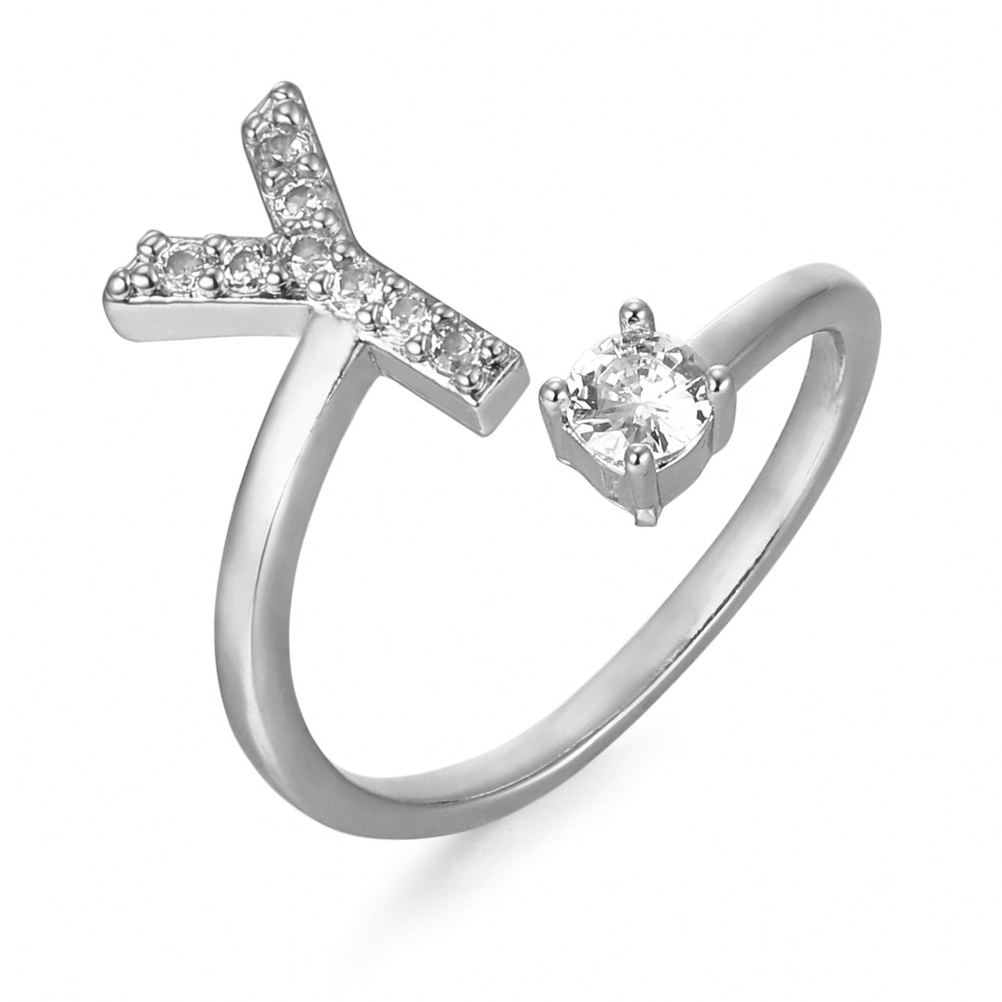 Personalized Elegant Letter Ring with Adjustable Fit