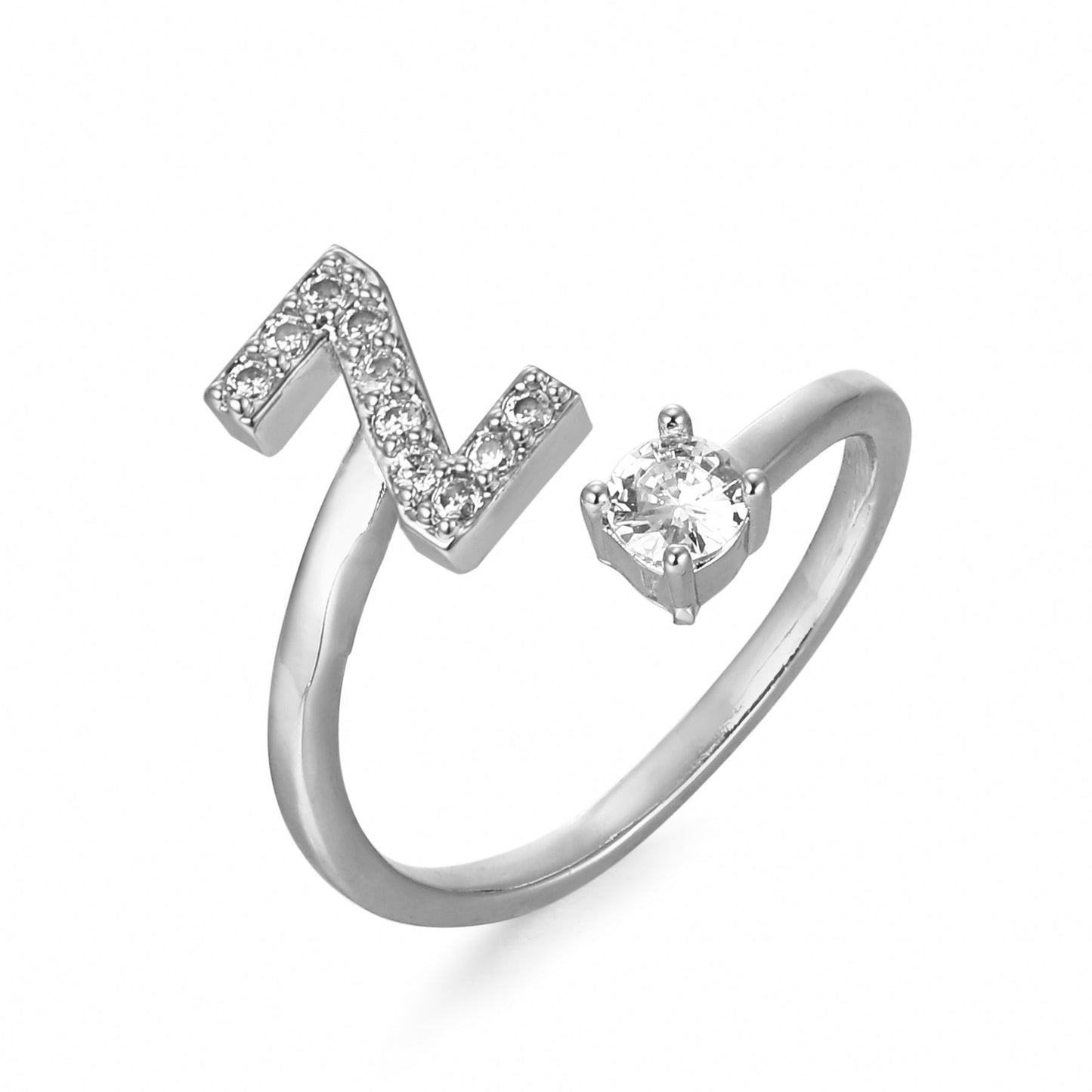 Personalized Elegant Letter Ring with Adjustable Fit