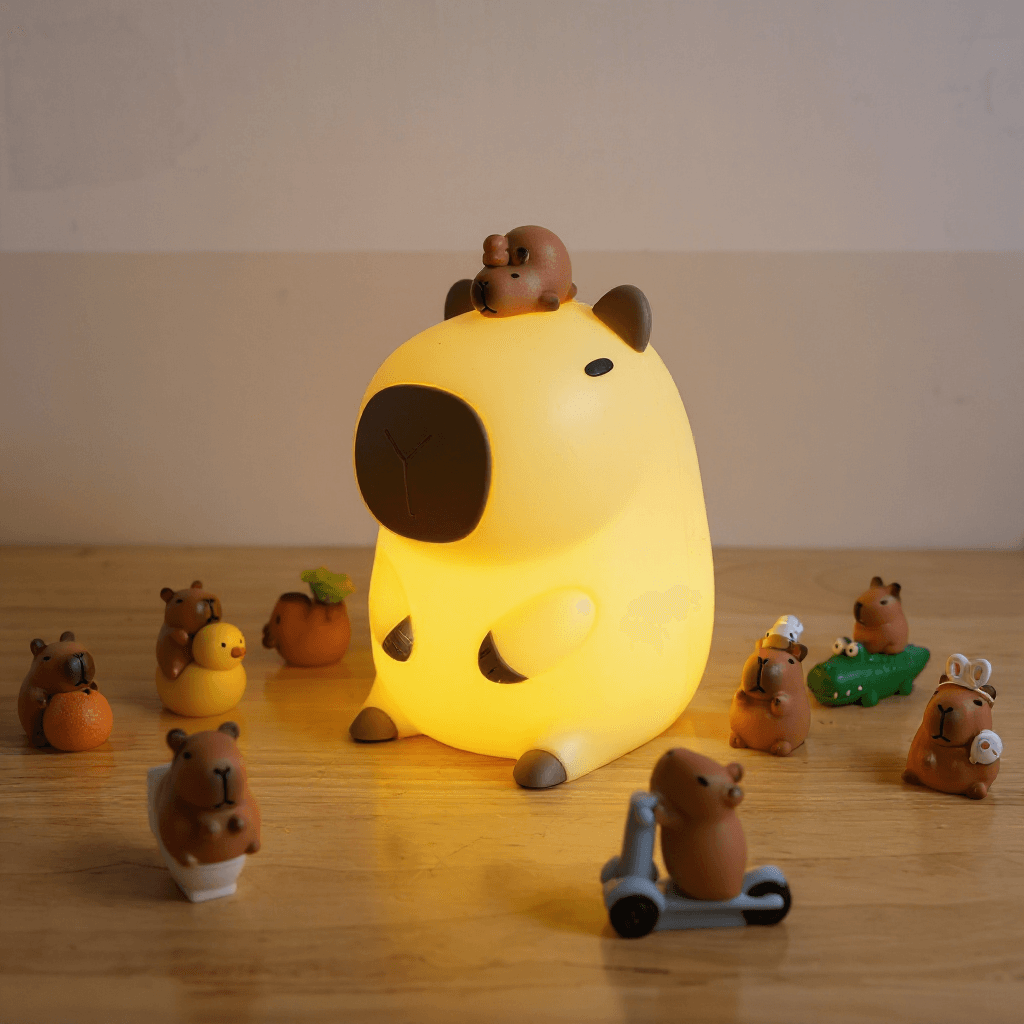 Capybara Night Light with Adjustable Brightness Silicone