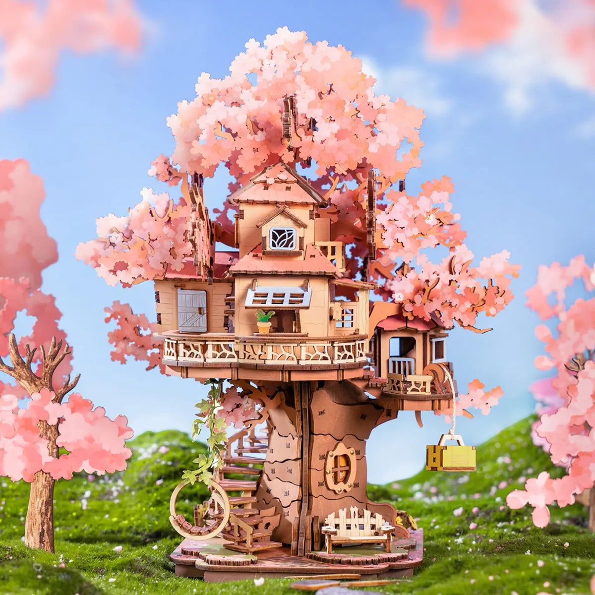 DIY Sakura Tree House Kit - No Glue Needed