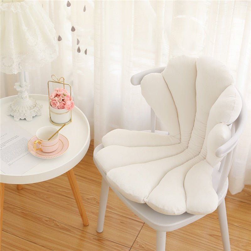 Shell Design Velvet Cushion for Dining and Living Spaces