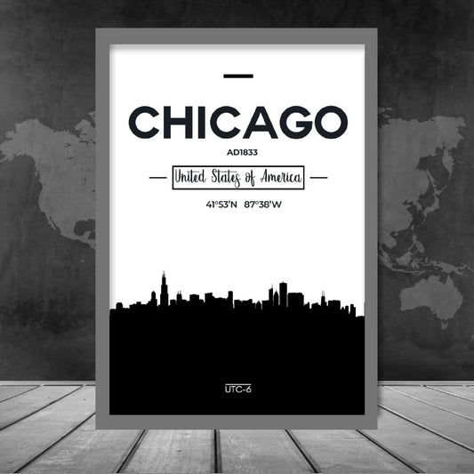 Chicago Skyline Art Print on Premium Matte Paper
