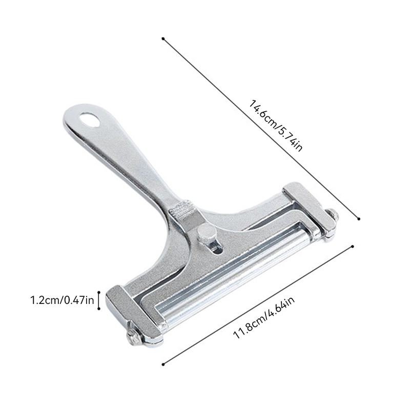 Adjustable Stainless Steel Cheese Slicer with Comfortable Handle