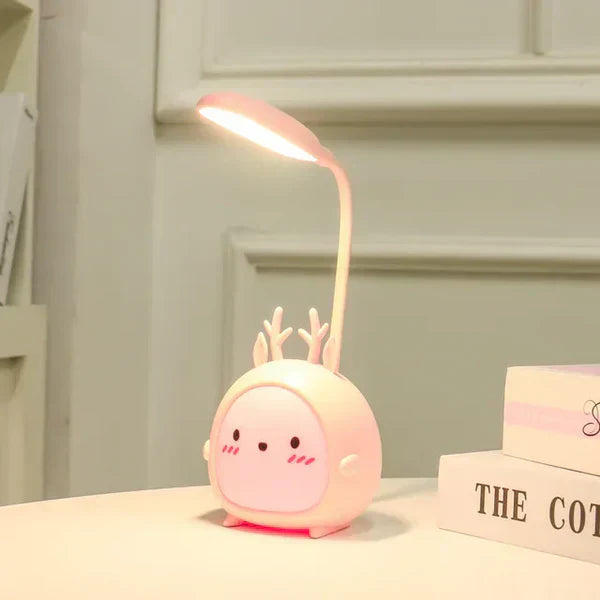 Children's Eye Protection Reading Lamp with USB Charging - Cartoon Design