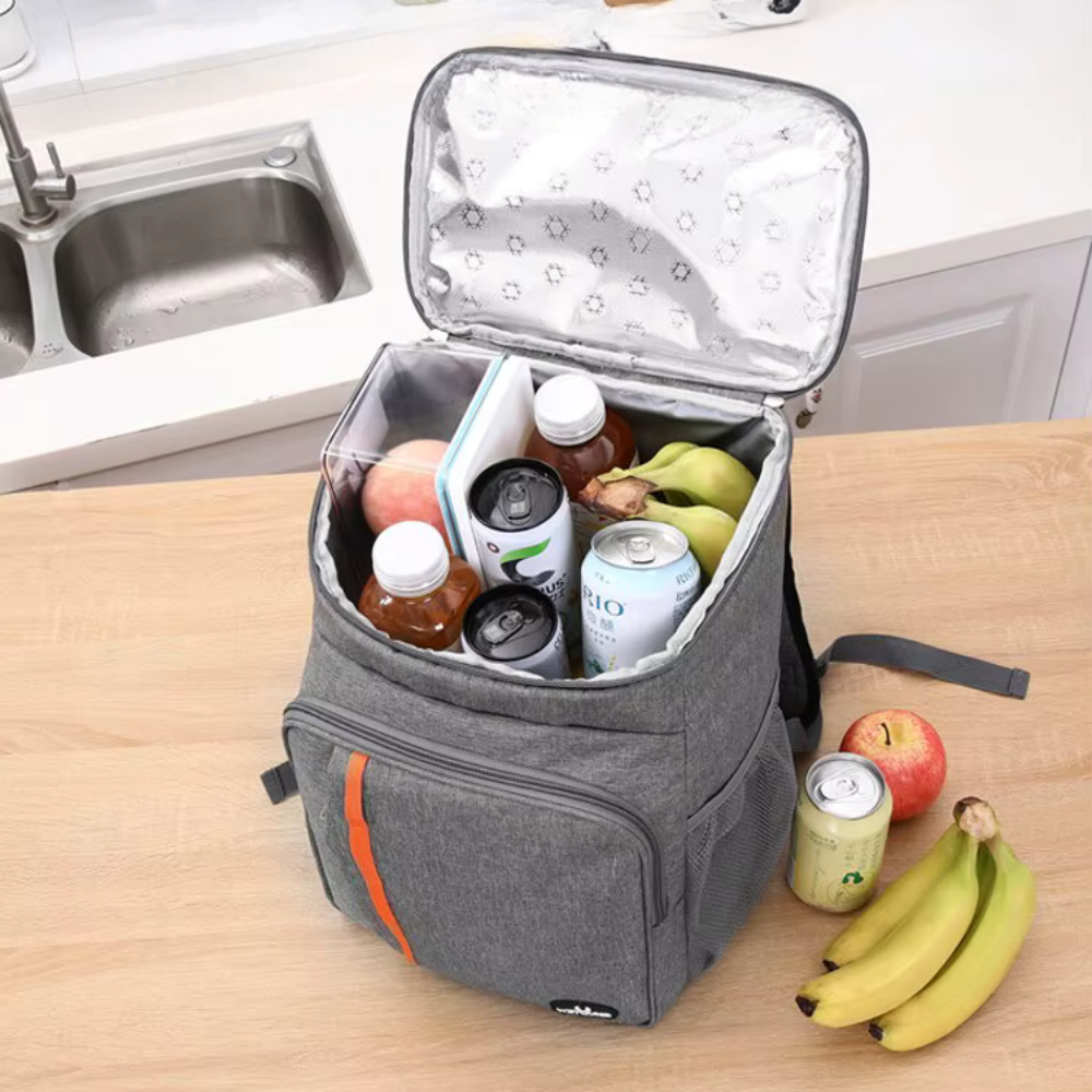 Vertical Cooler Backpack with Padded Straps and Waterproof Design