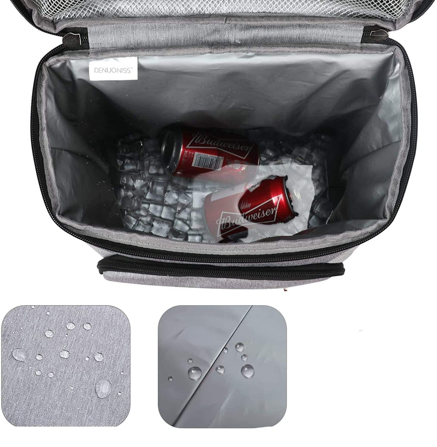 Vertical Cooler Backpack with Padded Straps and Waterproof Design
