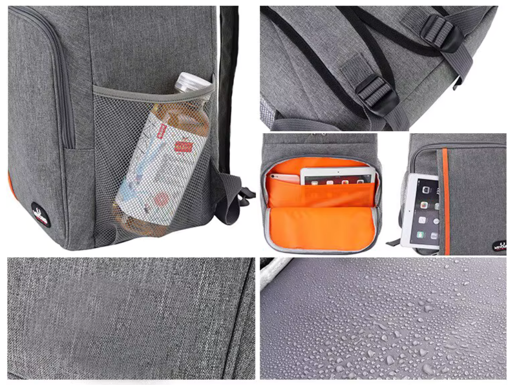 Vertical Cooler Backpack with Padded Straps and Waterproof Design