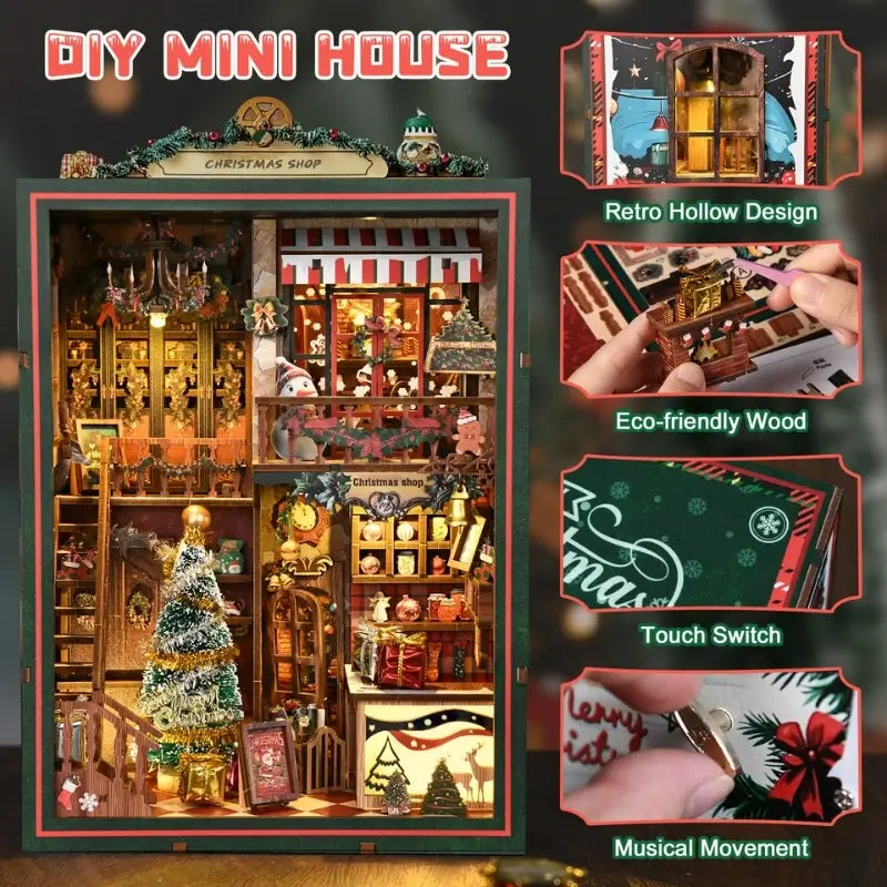 DIY Christmas Building Kit with Front Protective Dust Cover