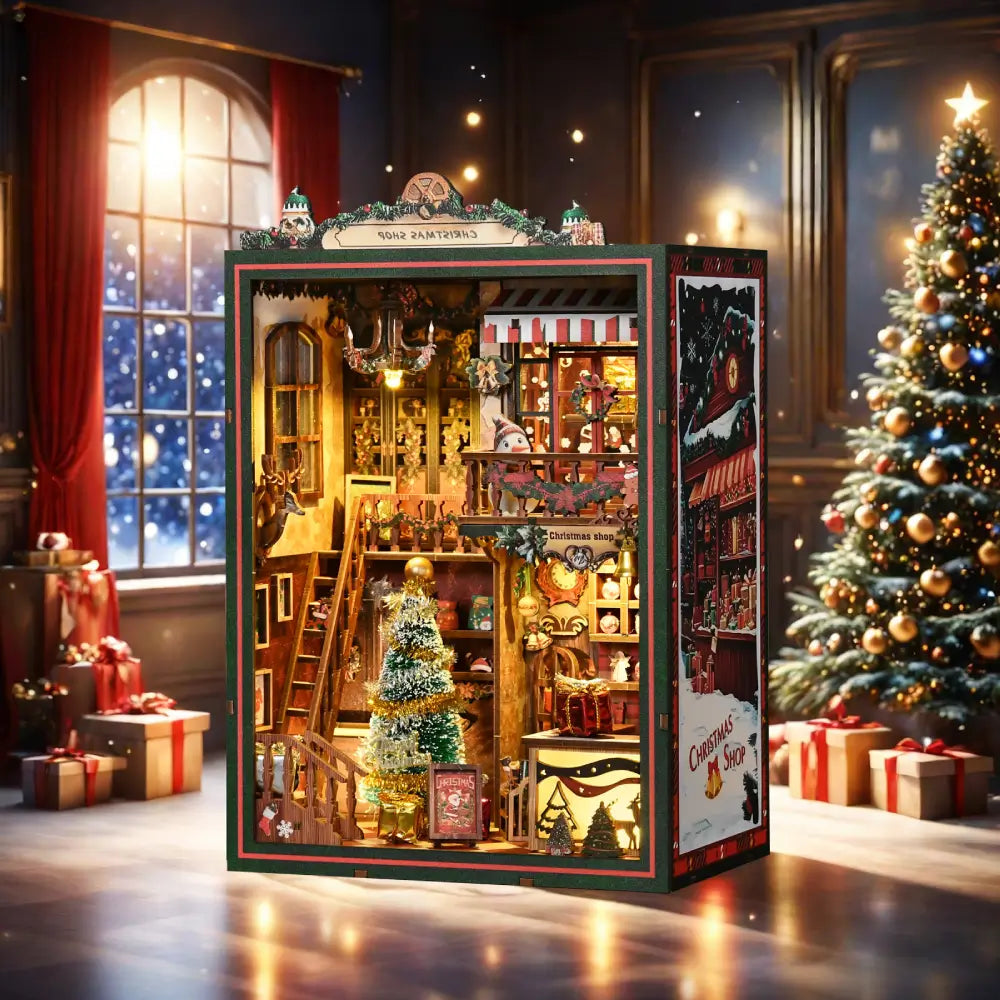 DIY Christmas Building Kit with Front Protective Dust Cover