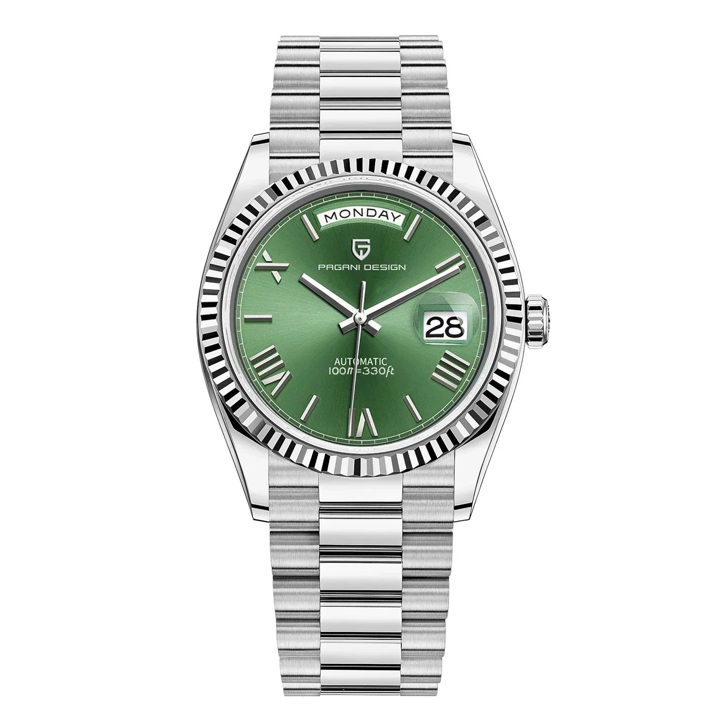 Automatic Men's Classic Watch with Date and Day Display