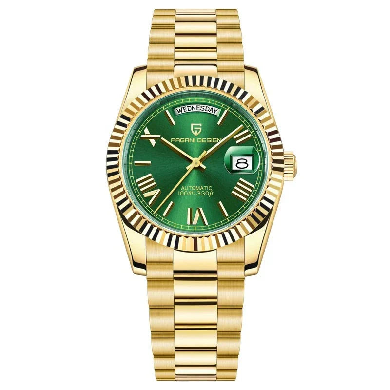 Automatic Men's Classic Watch with Date and Day Display