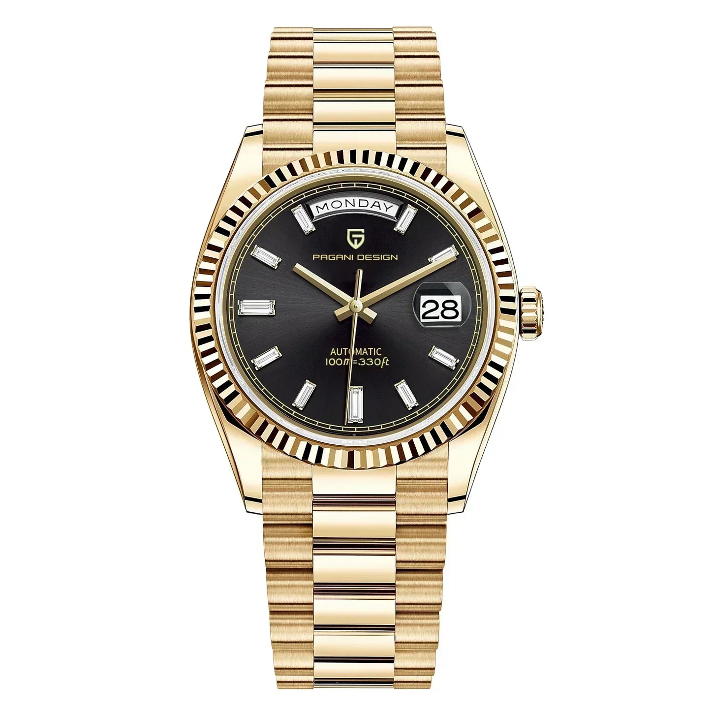 Automatic Men's Classic Watch with Date and Day Display