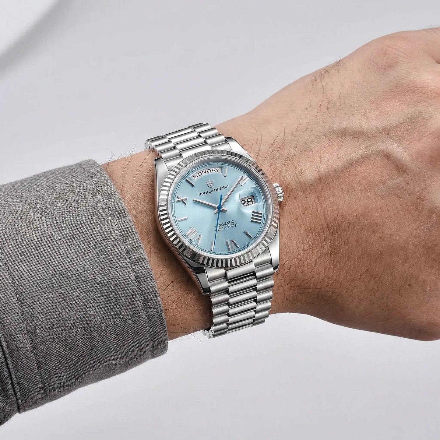 Automatic Men's Classic Watch with Date and Day Display