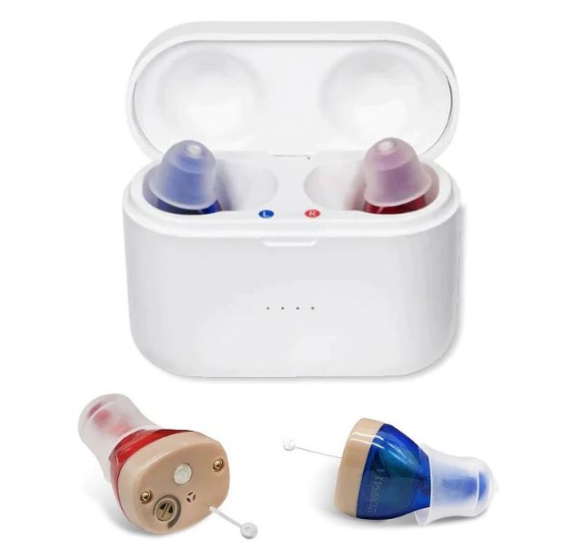 Rechargeable Discreet Hearing Aid with Automatic Calibration