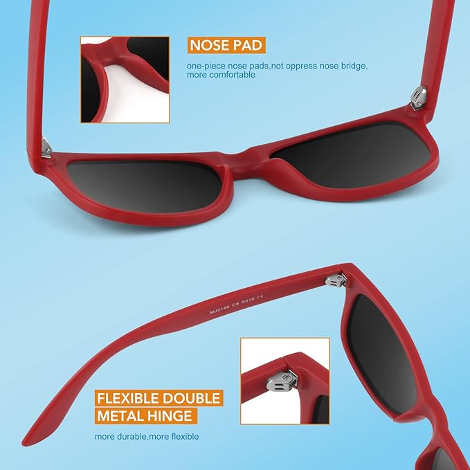 Polarized 80's Retro Sunglasses for Men and Women