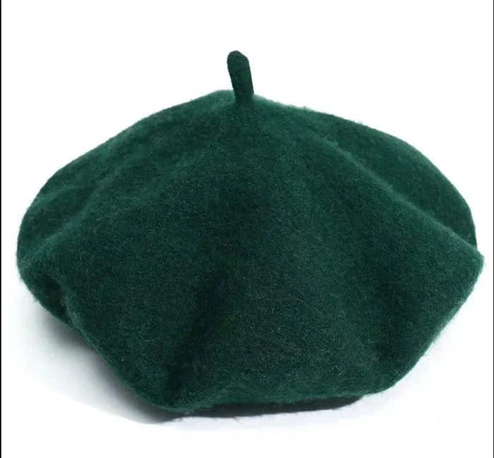 Classic Wool Beret for Women - Stylish Winter Accessory