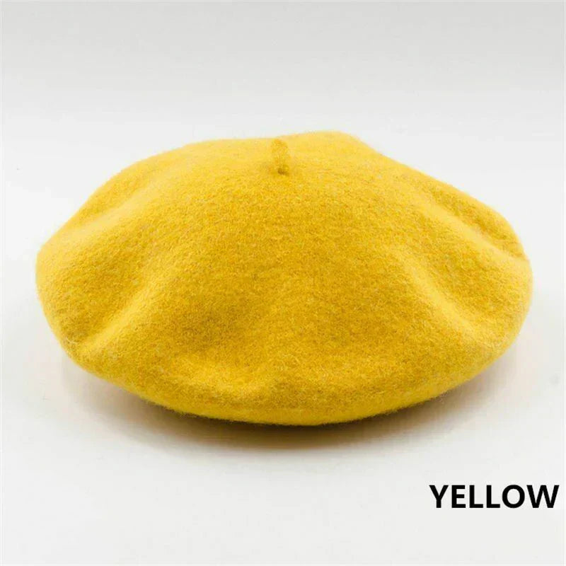 Classic Wool Beret for Women - Stylish Winter Accessory