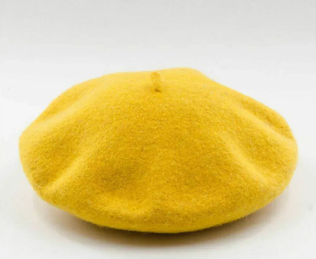 Classic Wool Beret for Women - Stylish Winter Accessory
