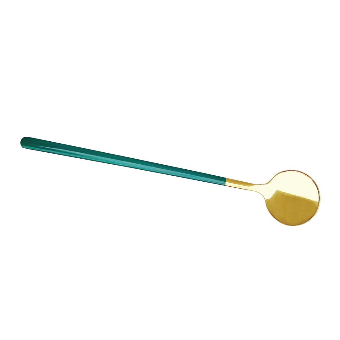 Stainless Steel Espresso and Dessert Spoon Set - 4 Chic Spoons with 7-Inch Handles