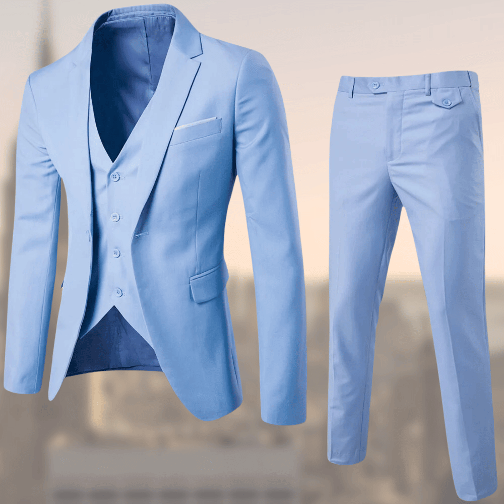 Modern Men's Suit with Sharp Fit and Timeless Elegance
