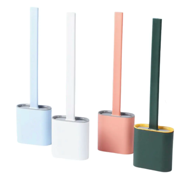 Silicone Toilet Brush with Ventilated Holder