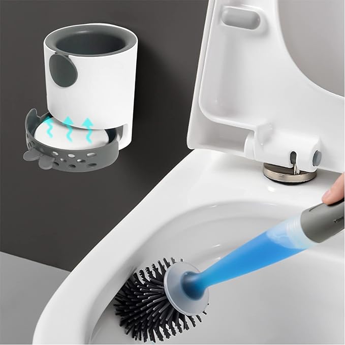 Versatile Toilet Brush with Integrated Cleaning Dispenser