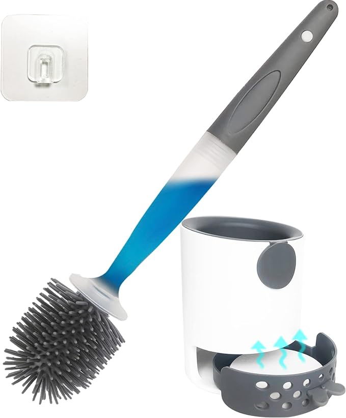 Versatile Toilet Brush with Integrated Cleaning Dispenser