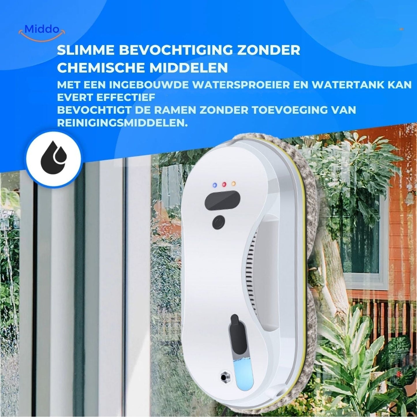 Automatic Window Cleaning Robot with Water Spray and Smart Sensors