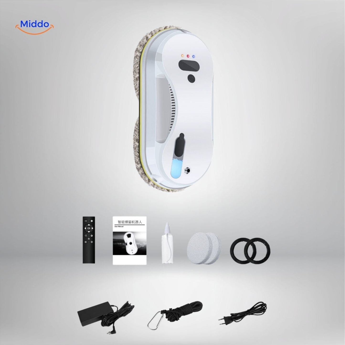 Automatic Window Cleaning Robot with Water Spray and Smart Sensors