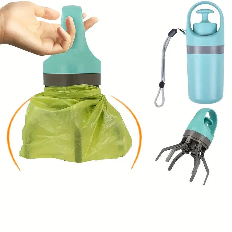 Pet Pooper Scooper with Built-in Waste Bag Dispenser