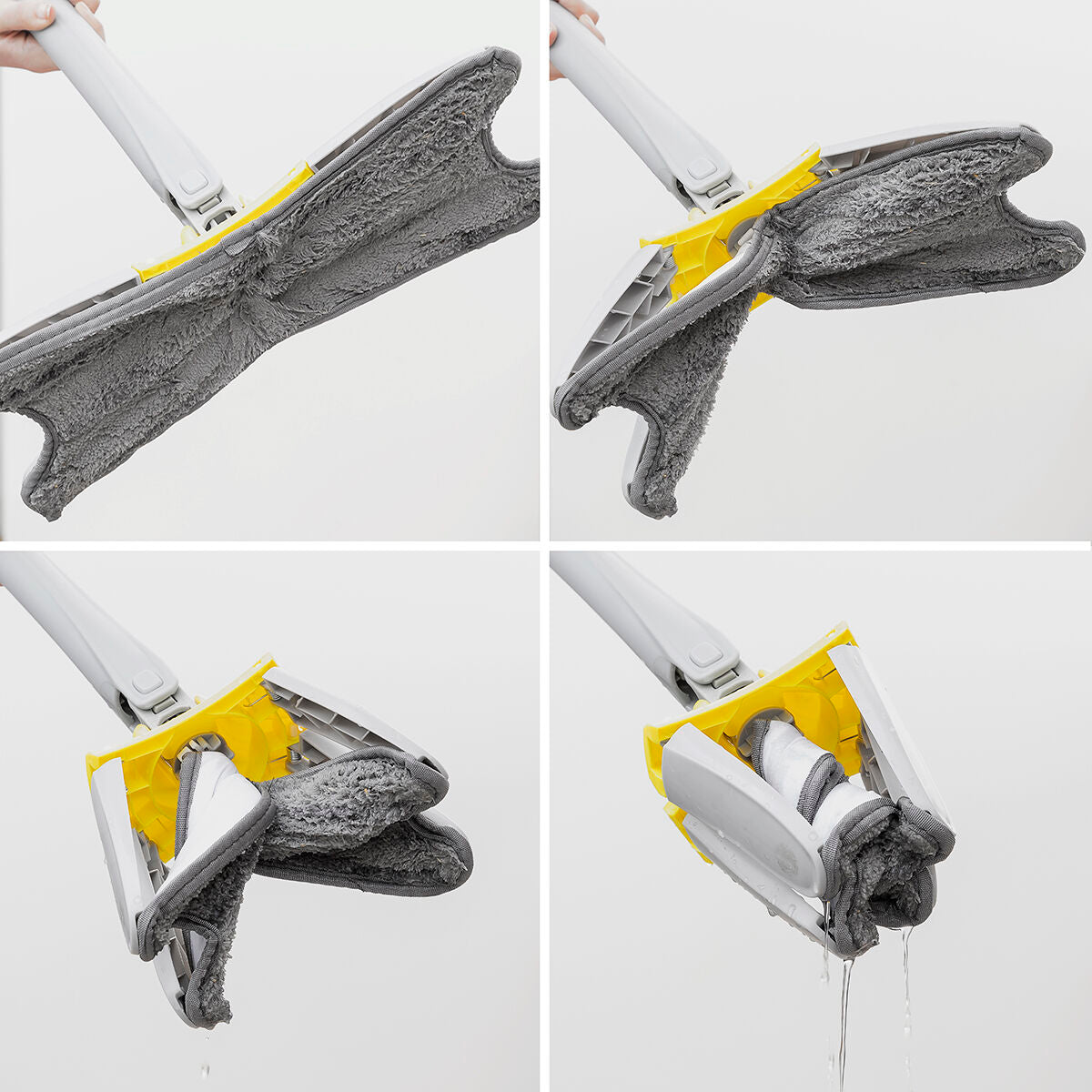 Self-Cleaning Microfiber Mop with Ergonomic Handle