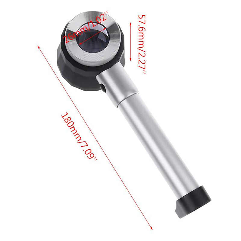 10X Magnifying Glass with LED Light and Built-in Measuring Scale