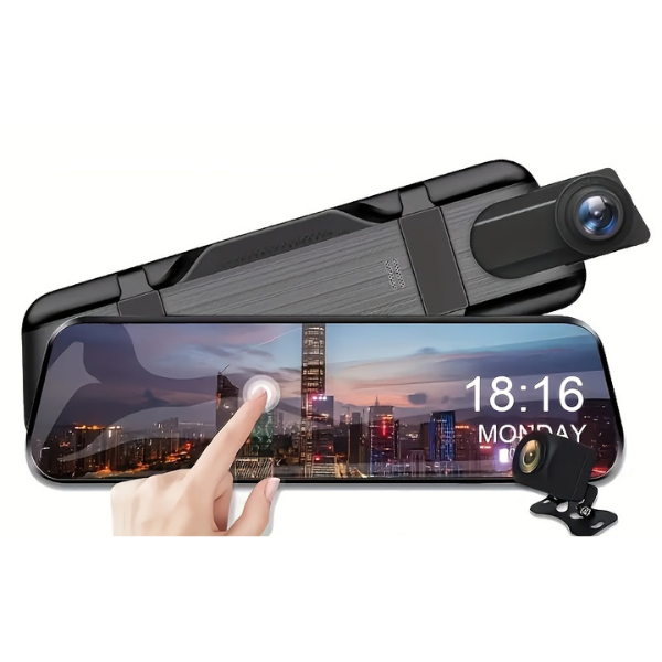 1080P Front and 720P Rear Dual Dashcam with Touchscreen