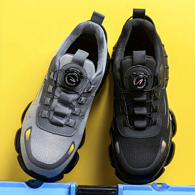 Slip-Resistant Low Top Work Shoes with Breathable Fabric
