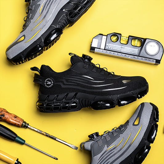 Slip-Resistant Low Top Work Shoes with Breathable Fabric