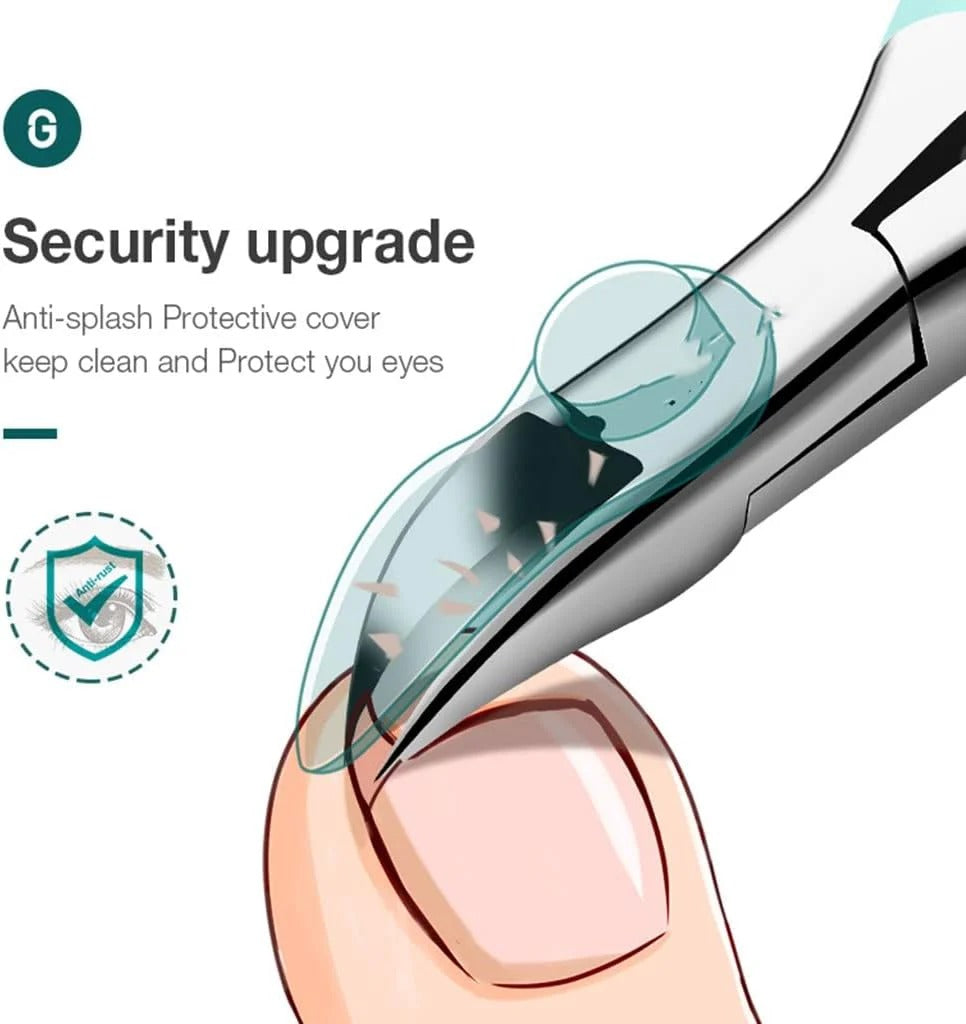 Curved Precision Toenail Clipper for Thick Nails