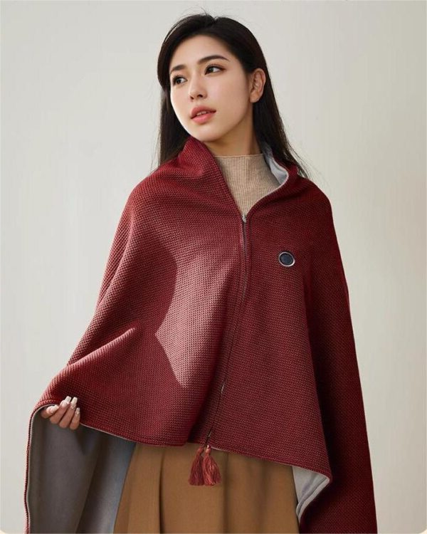 Portable Heated Fleece Shawl with Quick Heating