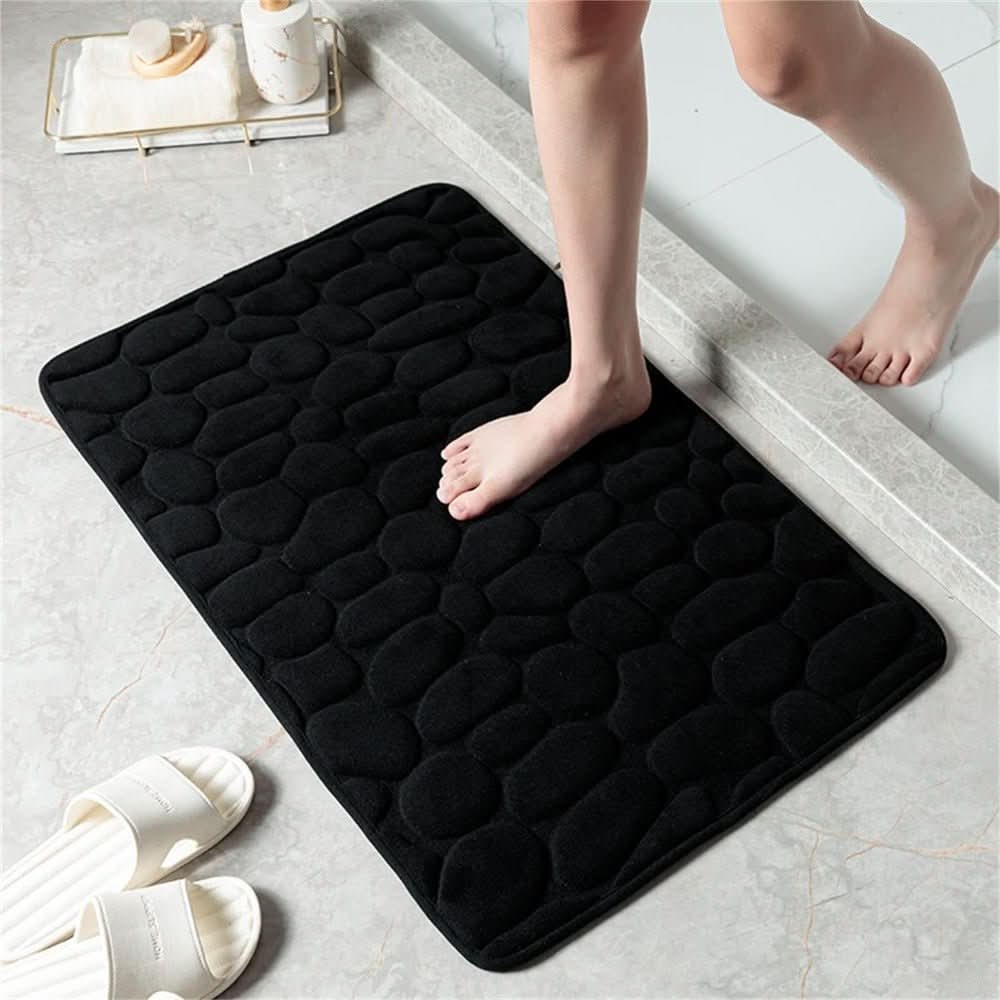Memory Foam Bath Mat with Non-Slip Backing and Pebble Texture
