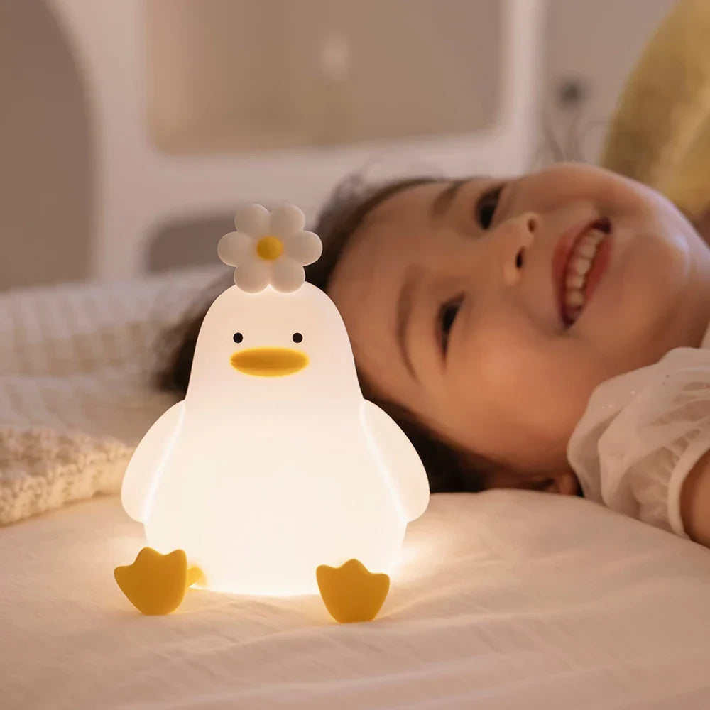 Cute Duck Rechargeable Night Light Lamp