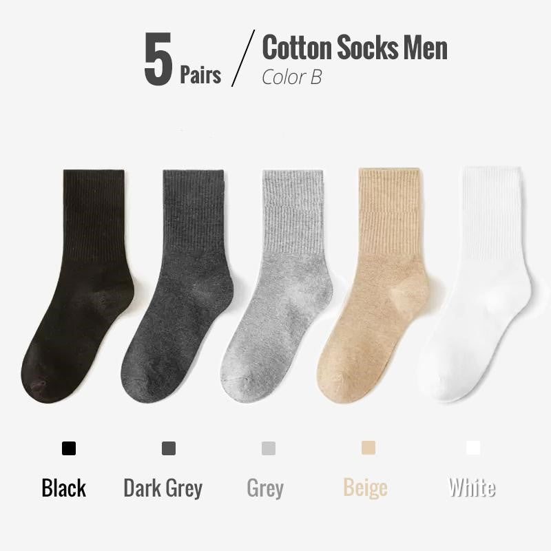 Soft Combed Cotton Business Socks – 5 Pairs