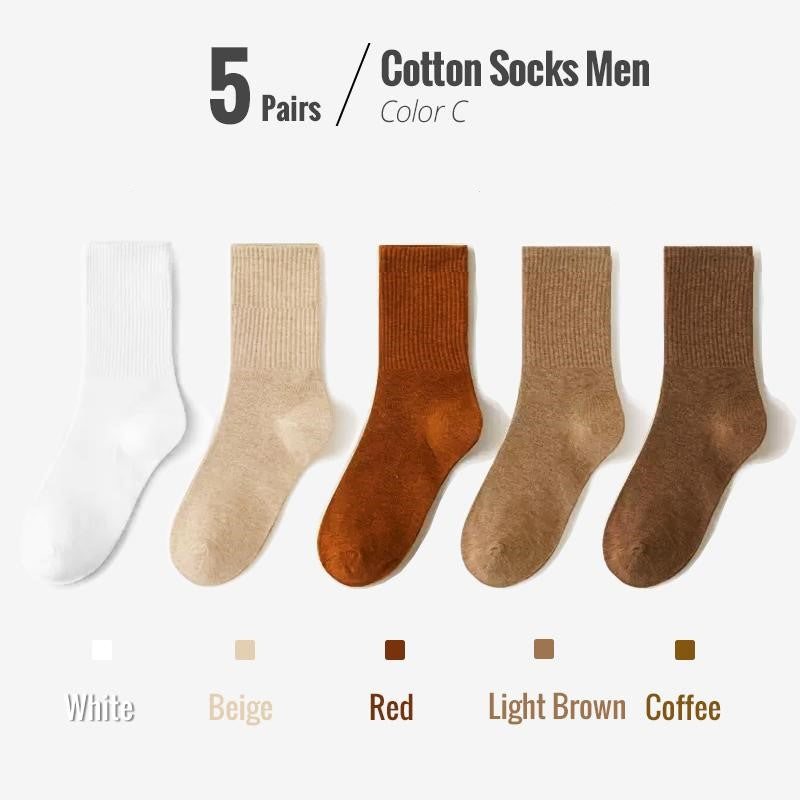 Soft Combed Cotton Business Socks – 5 Pairs