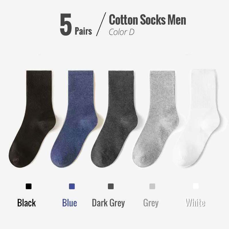Soft Combed Cotton Business Socks – 5 Pairs