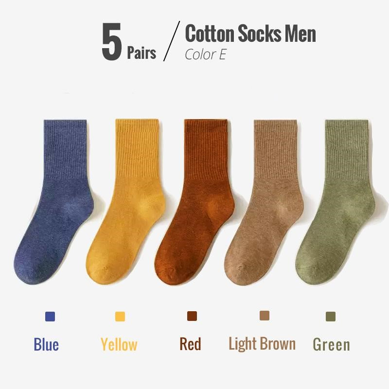 Soft Combed Cotton Business Socks – 5 Pairs