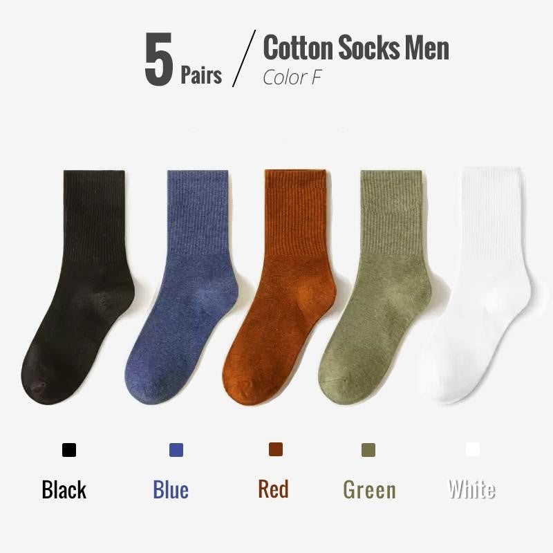 Soft Combed Cotton Business Socks – 5 Pairs