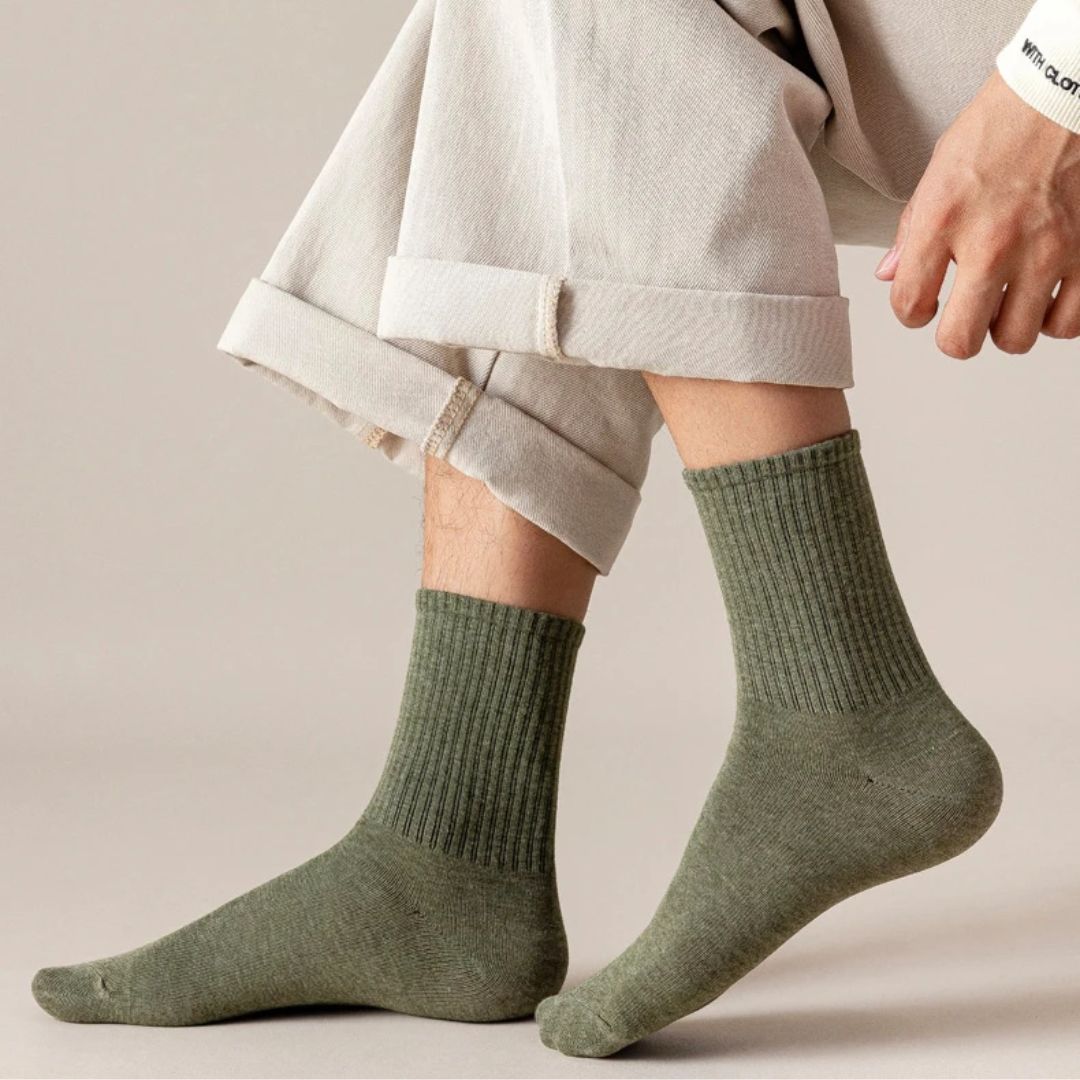 Soft Combed Cotton Business Socks – 5 Pairs