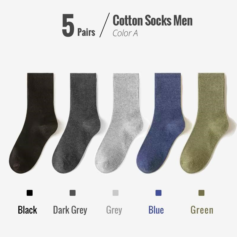 Soft Combed Cotton Business Socks – 5 Pairs